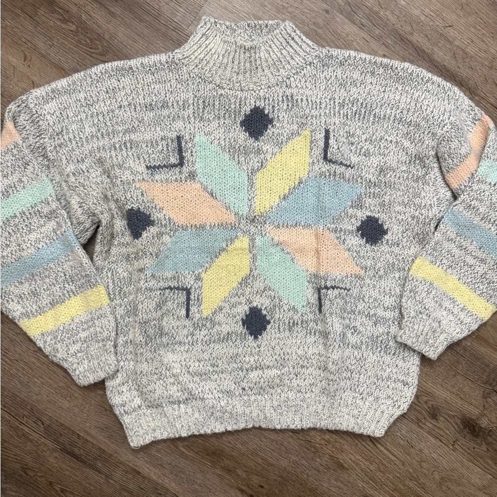 VTG One Step Up • Pastel Fair Isle Sweater